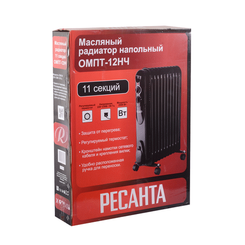 Масляный радиатор Ресанта ОМПТ- 12НЧ