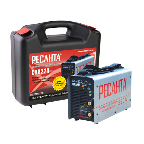 Сварочный инвертор Ресанта САИ 220 в кейсе