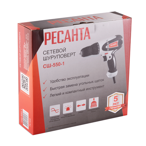 Сетевой шуруповерт Ресанта СШ-550-1