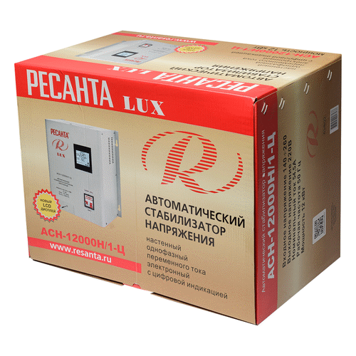 Стабилизатор напряжения Ресанта АСН-12000 Н/1-Ц Lux