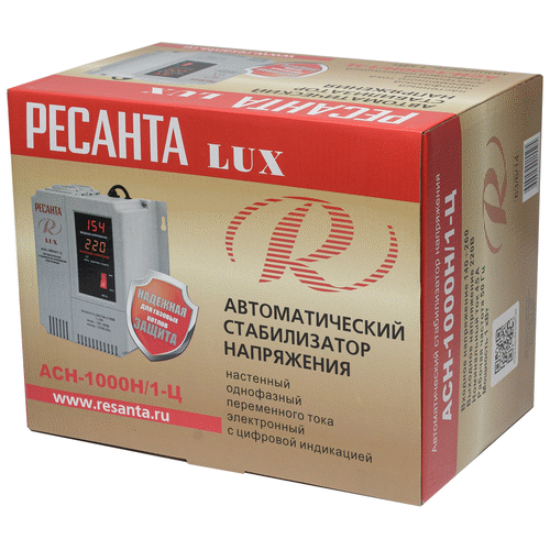 Стабилизатор напряжения Ресанта АСН-1 000 Н/1-Ц Lux