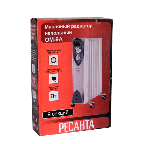 Масляный радиатор Ресанта ОМ-9А