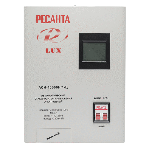 Стабилизатор напряжения Ресанта АСН-10000 Н/1-Ц Lux