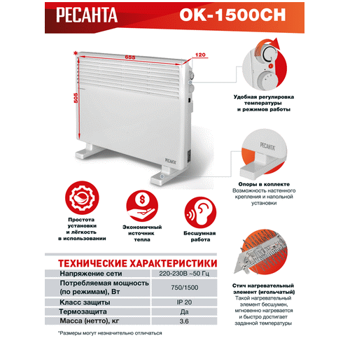 Конвектор Ресанта ОК-1500СН
