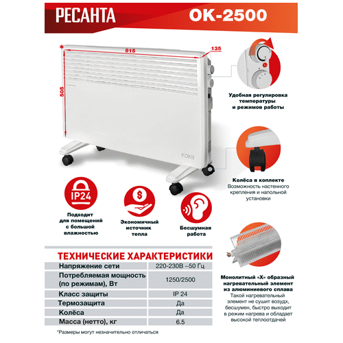 Конвектор Ресанта ОК-2500