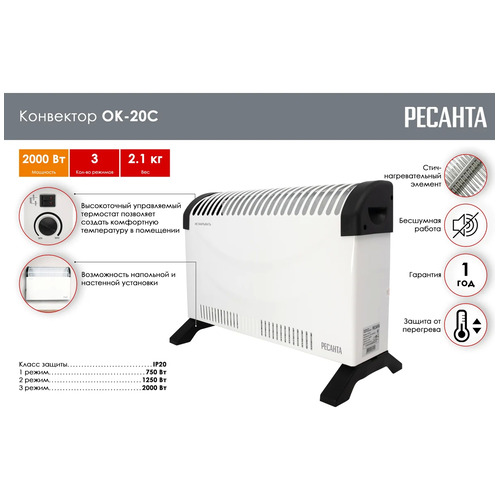 Конвектор Ресанта ОК-20С (стич)