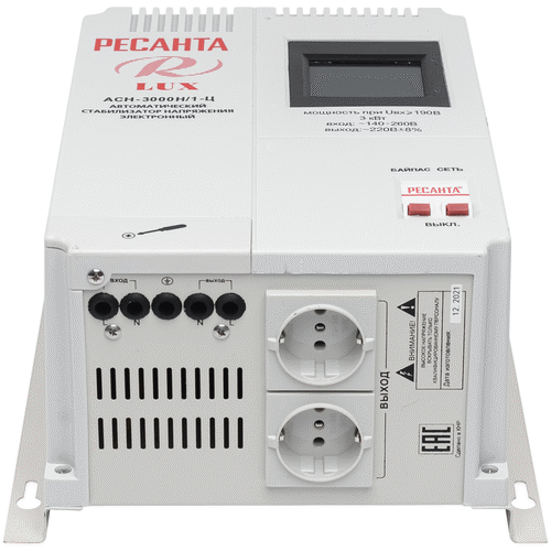 Стабилизатор напряжения Ресанта АСН-3000Н/1-Ц Lux