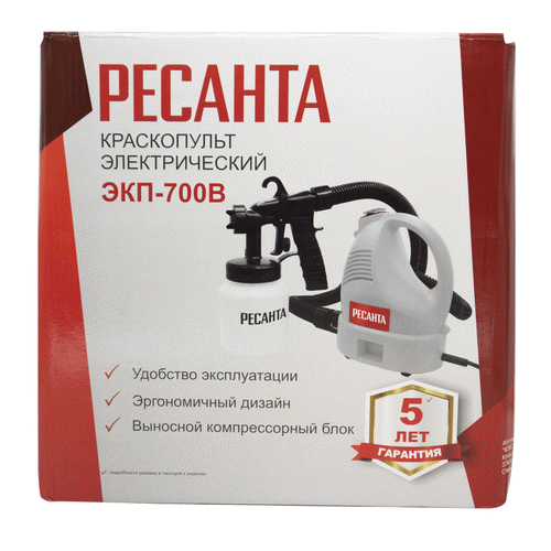 Электрический краскопульт Ресанта ЭКП-700В