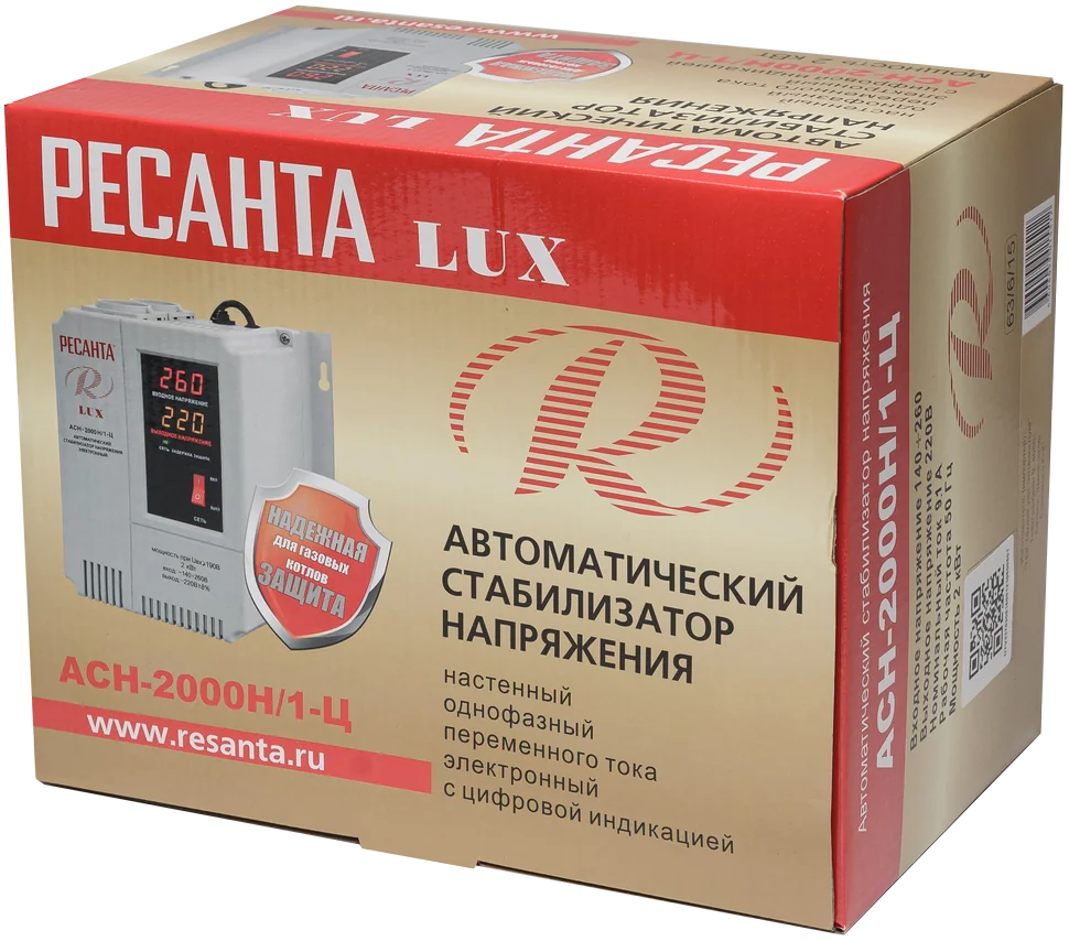Стабилизатор напряжения Ресанта АСН-2000 Н/1-Ц Lux