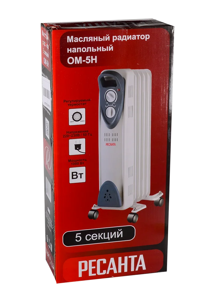 Масляный радиатор Ресанта ОМ- 5Н
