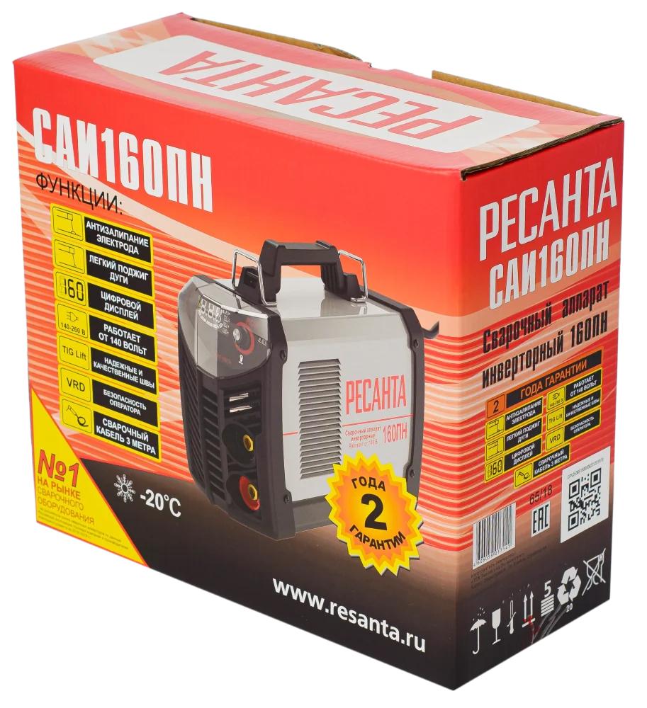 Сварочный инвертор Ресанта САИ160ПН