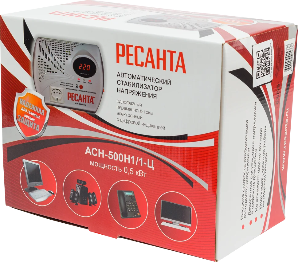 Стабилизатор напряжения Ресанта АСН - 500 Н/1-Ц