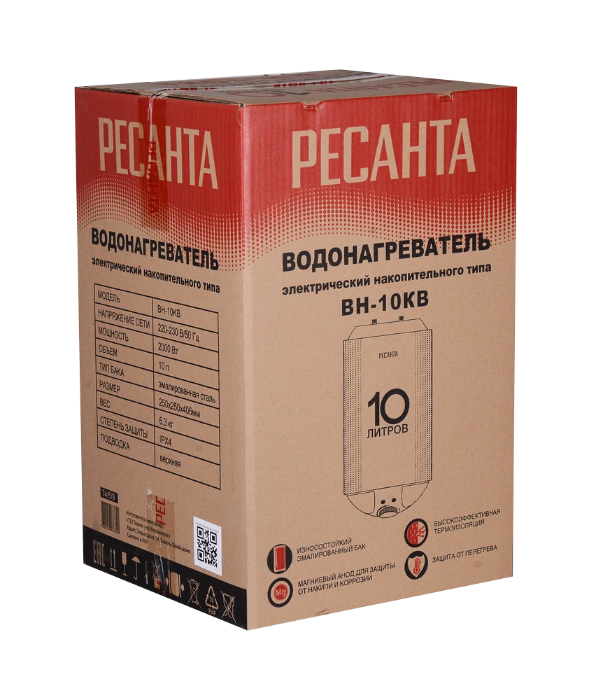Водонагреватель накопительного типа Ресанта ВН-10КВ