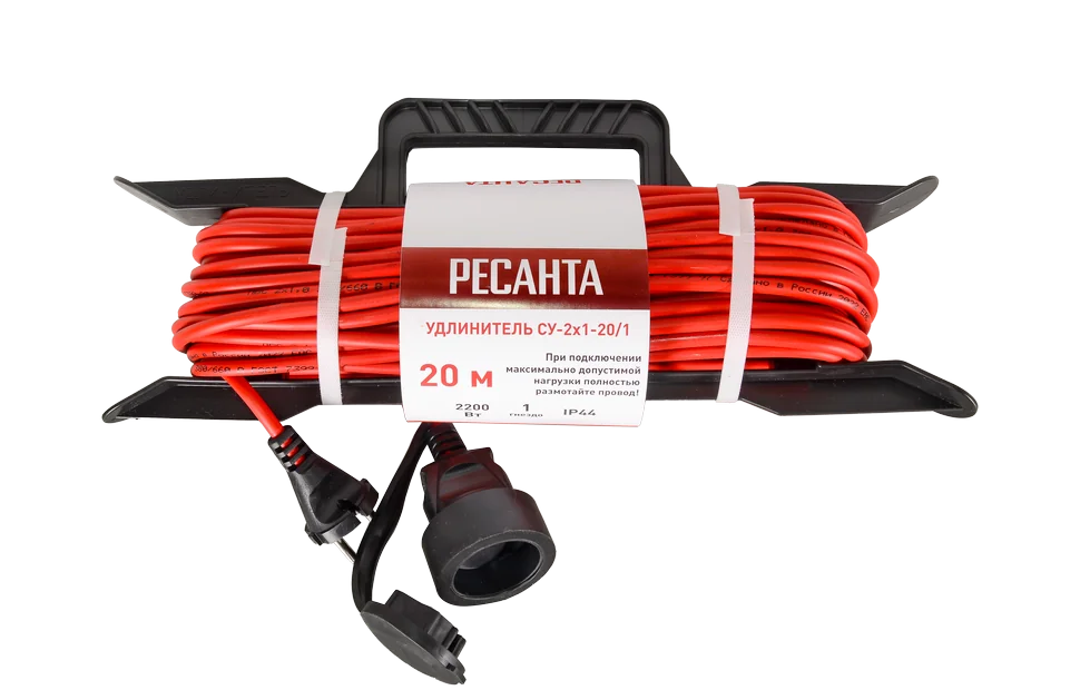 Удлинитель силовой Ресанта СУ-2х1-20/1