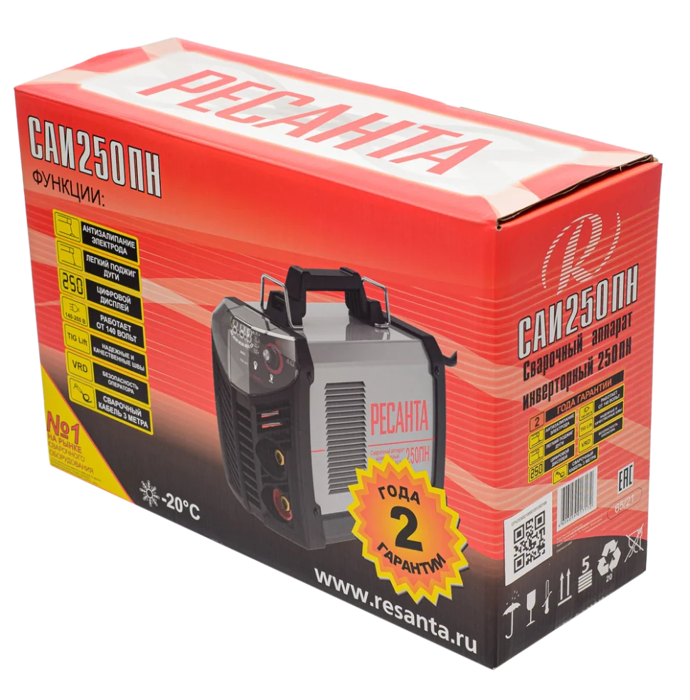 Сварочный инвертор Ресанта САИ250ПН
