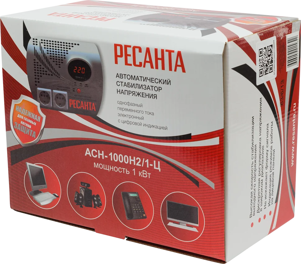 Стабилизатор напряжения Ресанта АСН-1 000 Н2/1-Ц