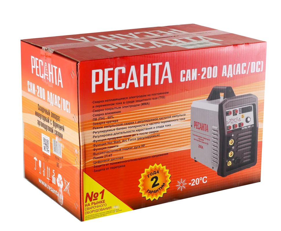 Сварочный инвертор Ресанта САИ-200АД (АС/DC)