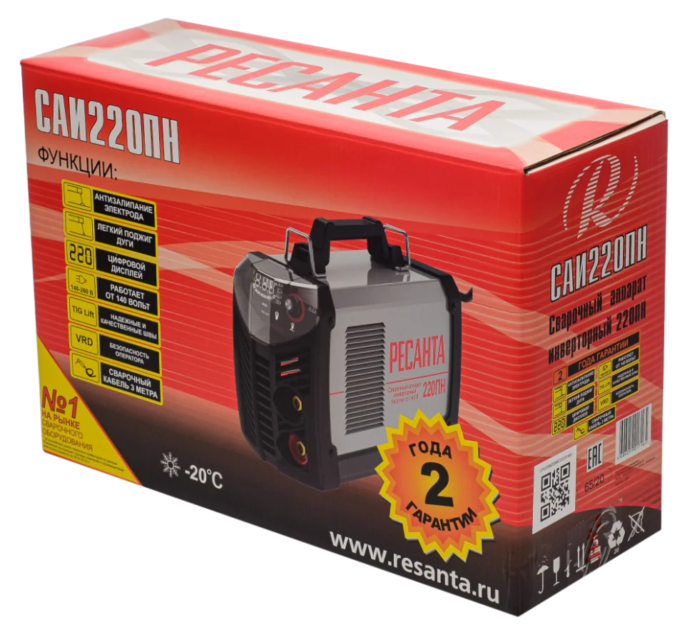 Сварочный инвертор Ресанта САИ220ПН