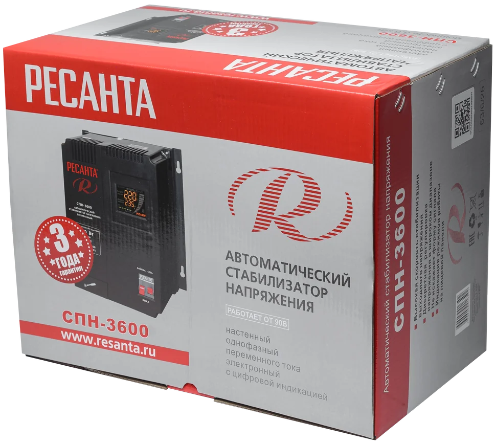 Стабилизатор напряжения Ресанта СПН-3600