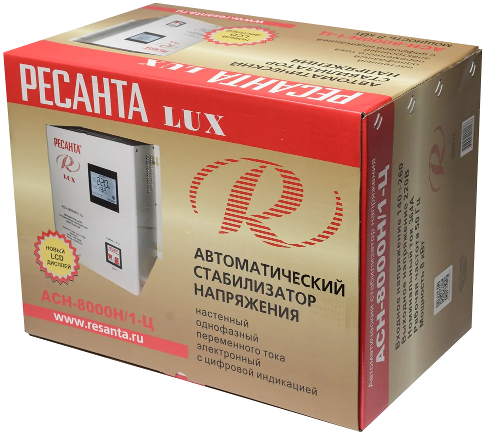 Стабилизатор напряжения Ресанта АСН-8000 Н/1-Ц Lux