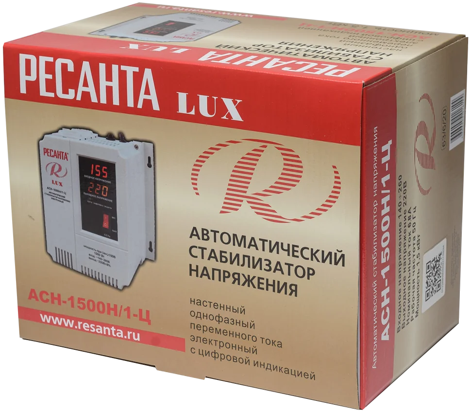 Стабилизатор напряжения Ресанта АСН-1500Н/1-Ц Lux