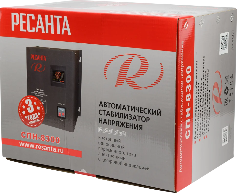 Стабилизатор напряжения Ресанта СПН-8300