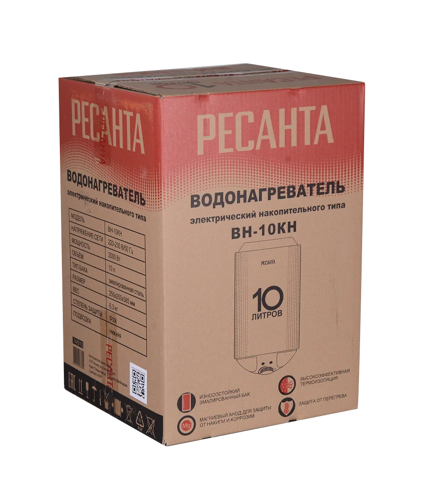 Водонагреватель накопительного типа Ресанта ВН-10КН