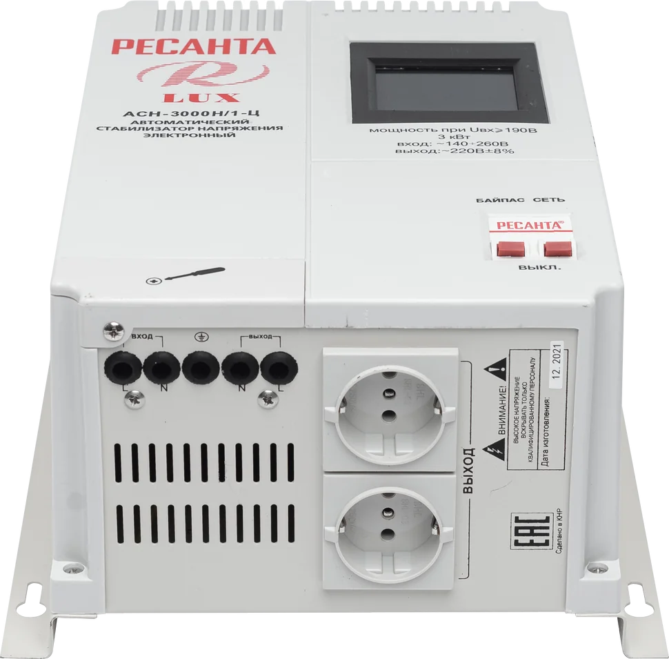 Стабилизатор напряжения Ресанта АСН-3000Н/1-Ц Lux