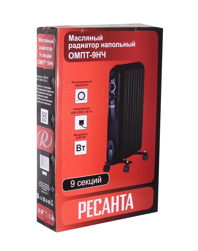 Масляный радиатор Ресанта ОМПТ- 9НЧ