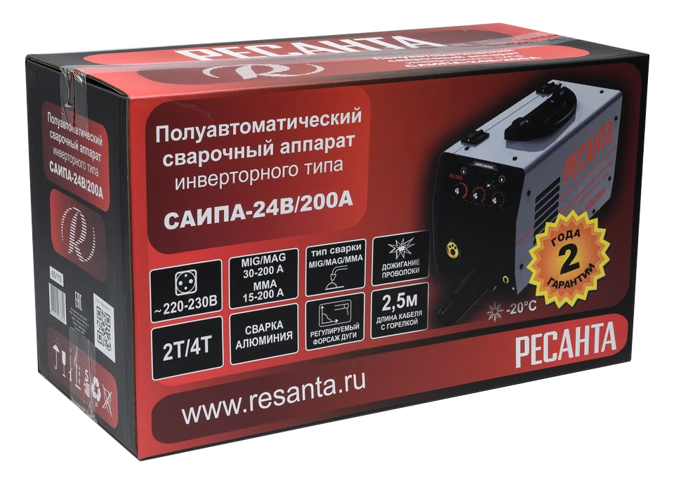 Полуавтомат сварочный Ресанта САИПА-24В/200А MIG